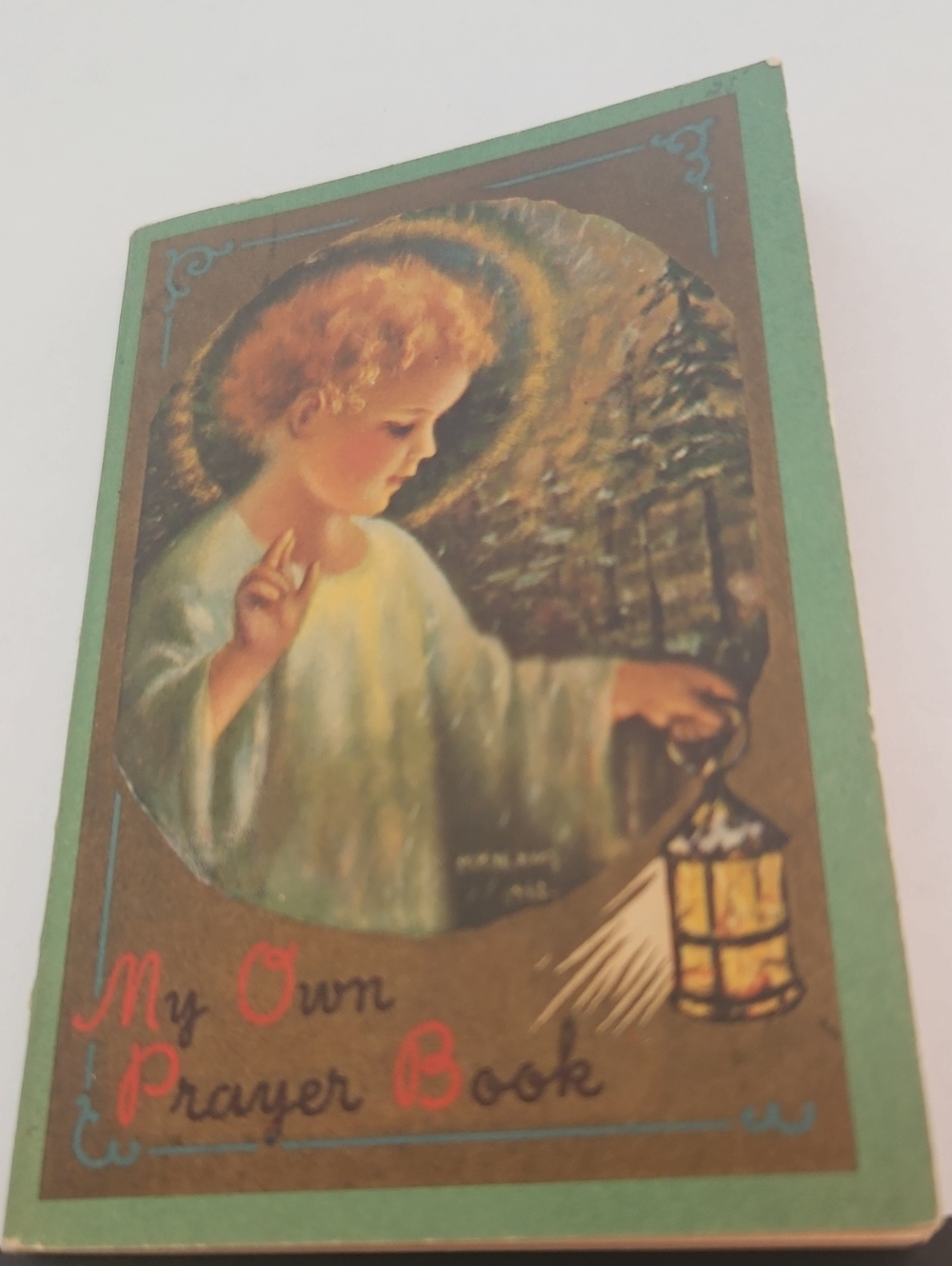 Vintage 1946 My Own Prayer Book - Jesus Good Shaphead Religious Keepsake for Kid